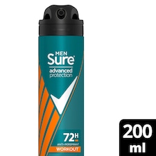 Sure For Men Advanced Work Out Antiperspirant Deodorant 200Ml