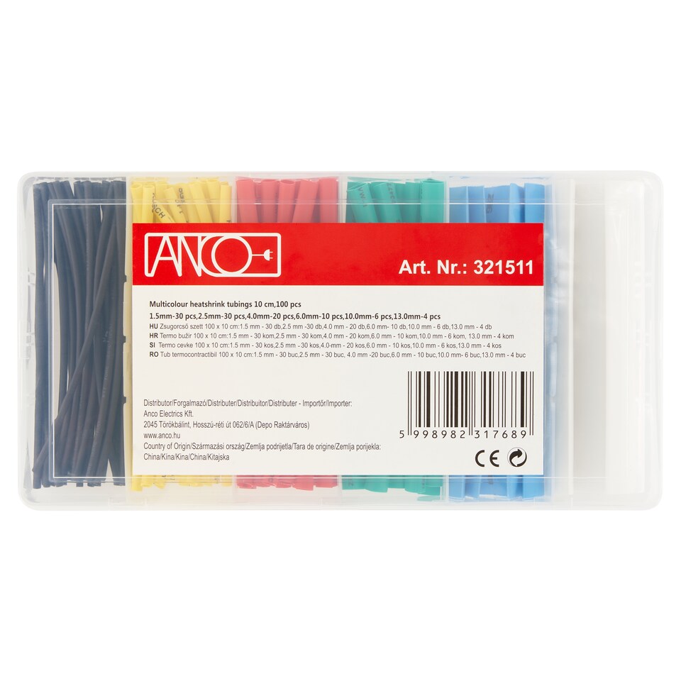 Anco zsugorcső szett 10 cm 100 db