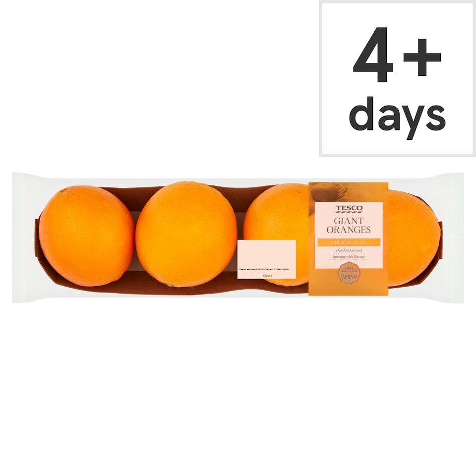image 1 of Tesco Emperor Orange Tray 4 Pack