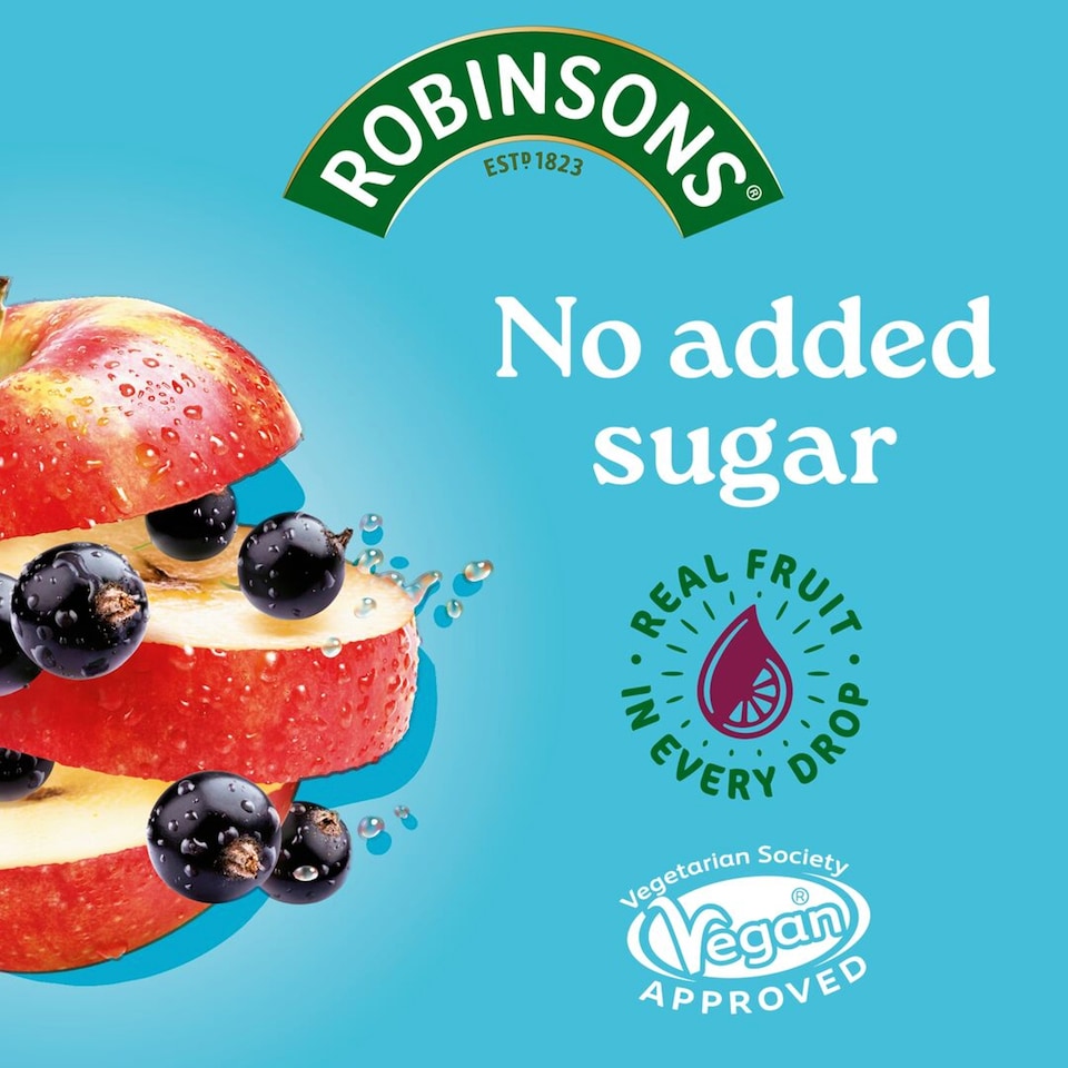 image 1 of Robinsons Double Strength Apple & Blackcurrant Squash 1L