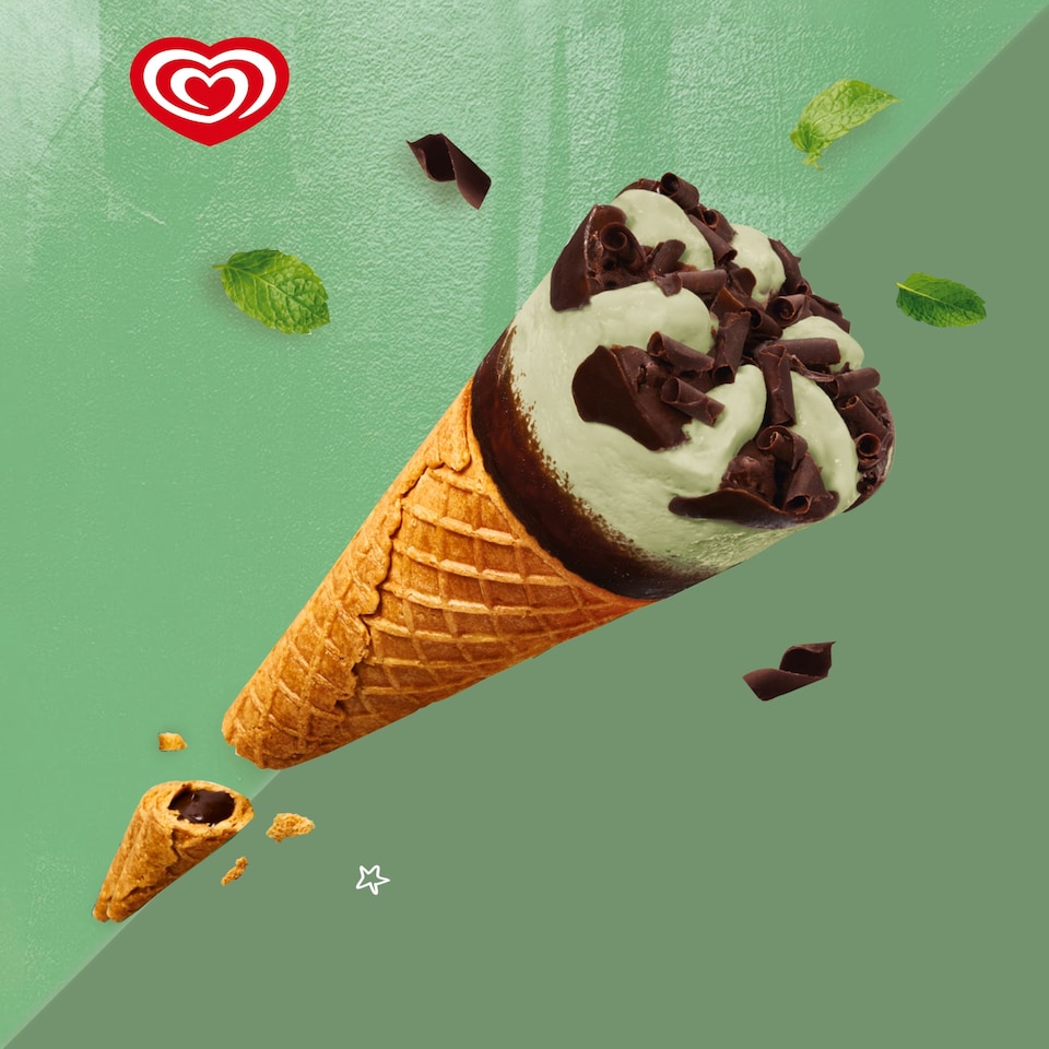 image 1 of Cornetto Mint Ice Cream Cones 6x90ml