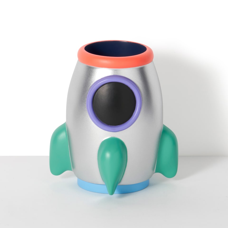image 1 of  Paperchase Happy Space Rocket Pen Pot