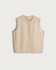 image 3 of F&F Knitted Button Up Waistcoat with Wool in Neutral