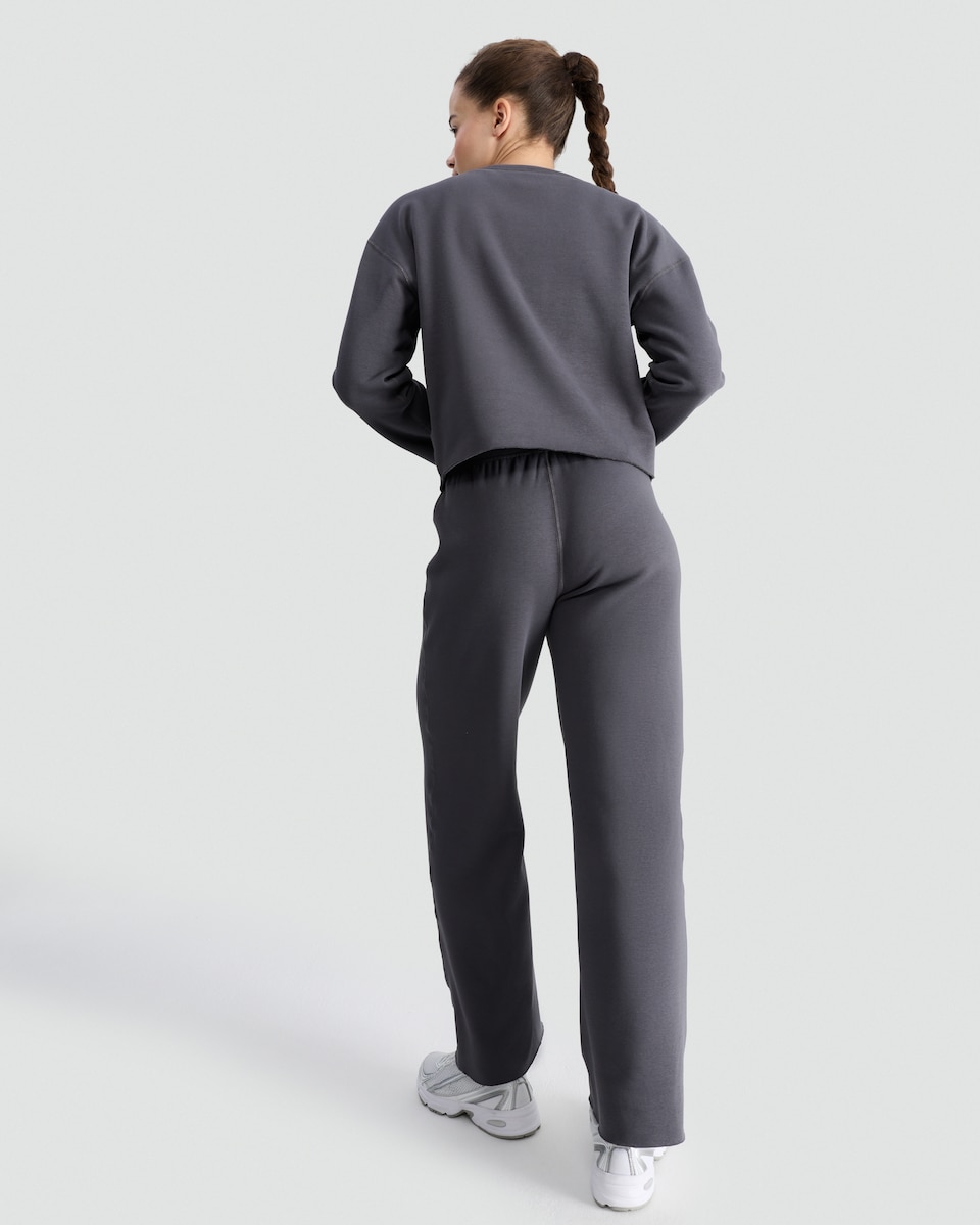 image 1 of F&F Cotton Blend Sweatshirt and Joggers Lounge Set in Grey