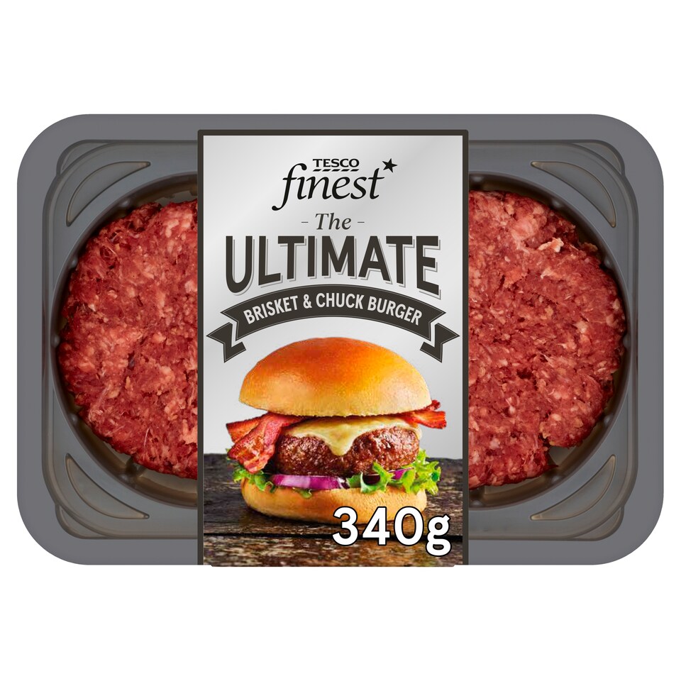 Tesco Finest The Ultimate Brisket & Chuck Burger 340G