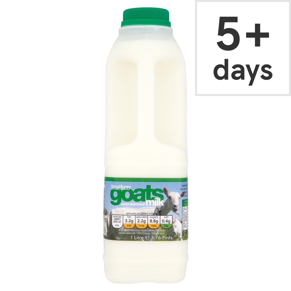 STRATHROY Erganagh Semi/Skim Goats Milk 1Ltr