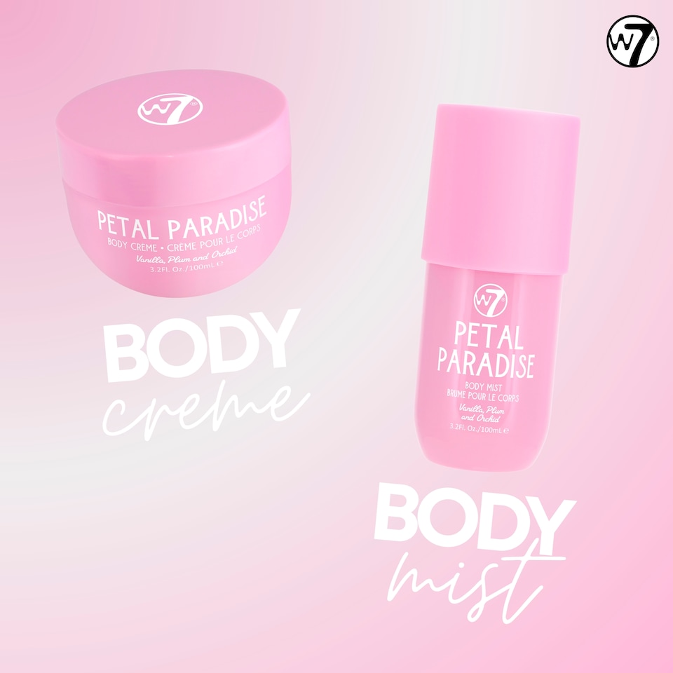 image 1 of W7 Petal Paradise Body Mist & Body Cream Set