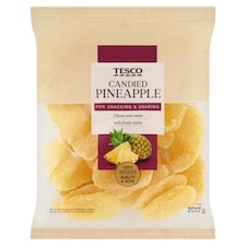 Tesco Ananás kandizovaný plátky 200 g