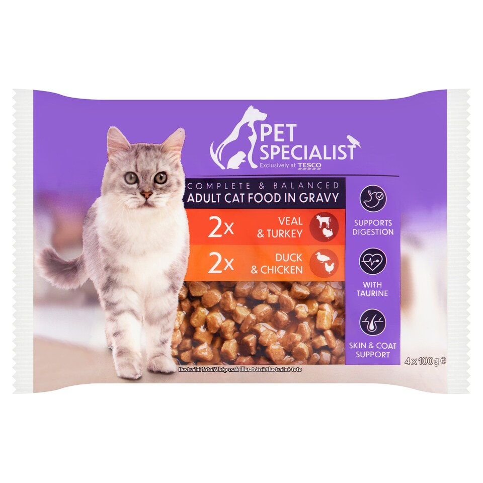 Pet Specialist Adult Cat Food in Gravy 4 x 100 g (400 g)