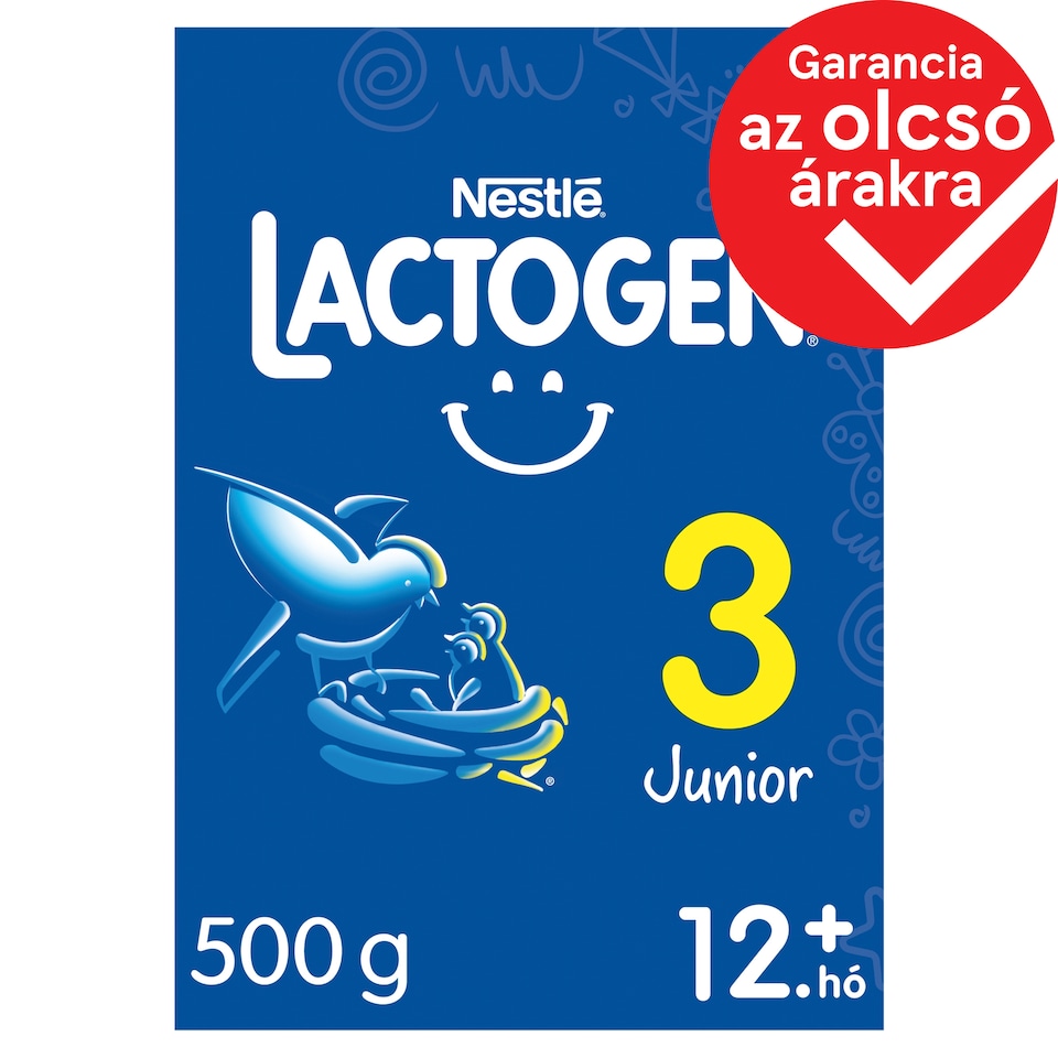 Lactogen 3 Junior Tejalapú anyatej-kiegészítő tápszer 12. hó+ 500 g  1. kép