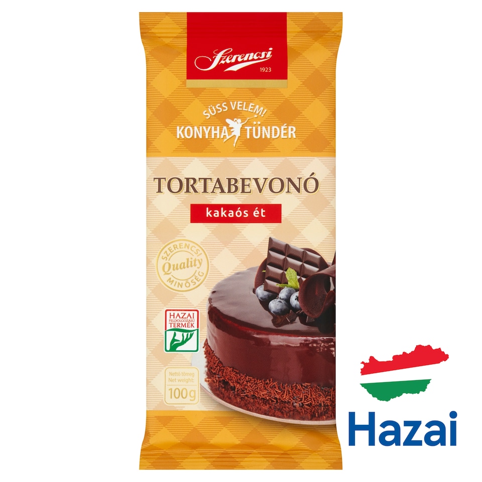 Szerencsi Konyhatündér kakaós ét tortabevonó 100 g  1. kép