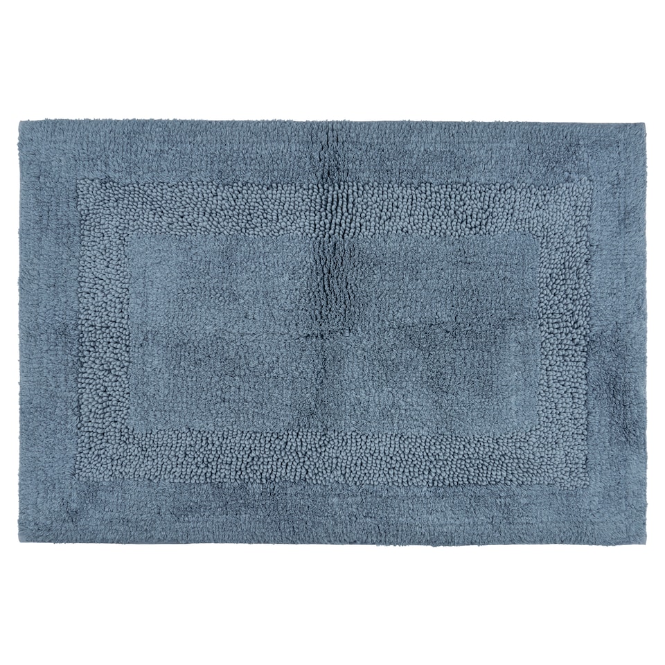F&F Home Mid Blue Cotton Tencel Bath Mat