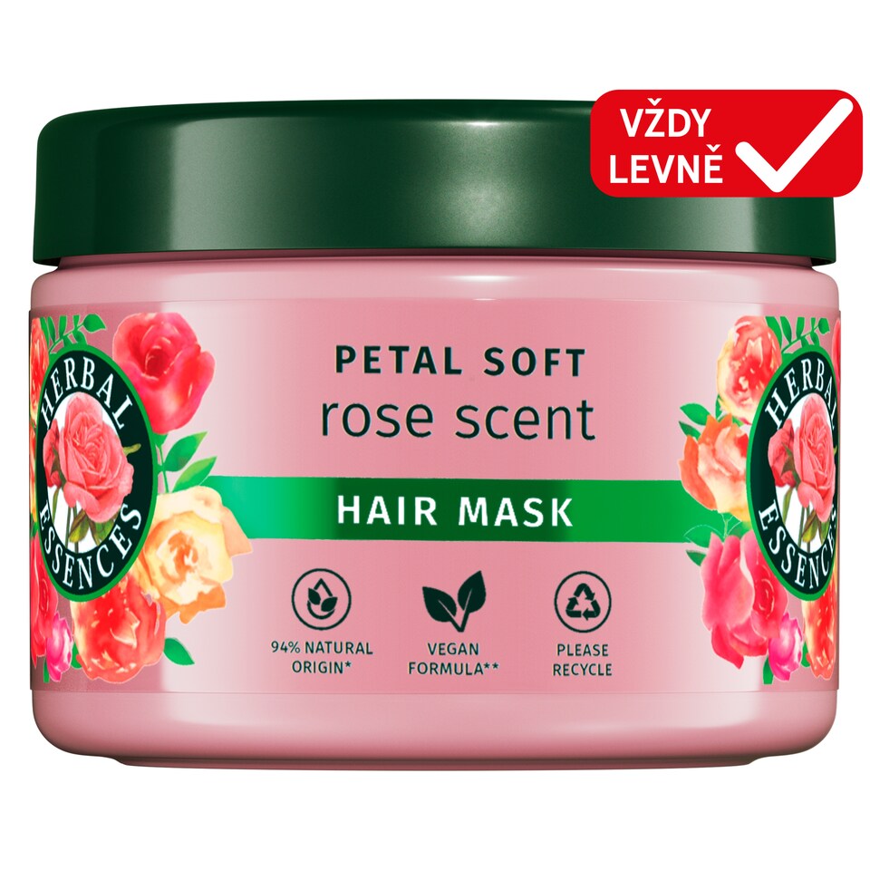 Herbal Essences Rose Scent Petal Soft Hair Mask 300ml to Intensely Nourish Dry Hair