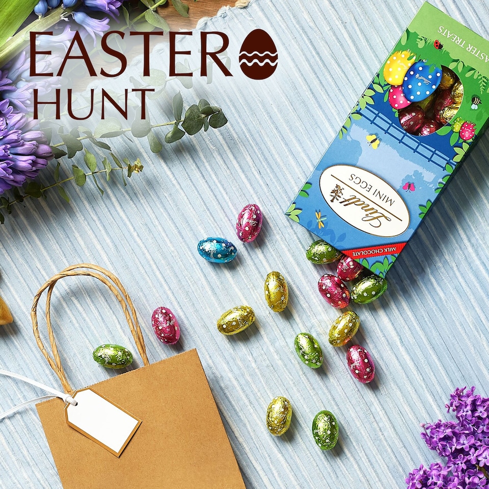 image 1 of Lindt Mini Easter Eggs Milk Chocolate 155g