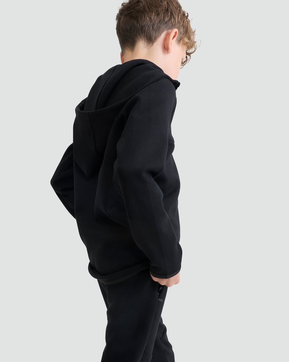 image 1 of F&F Active Cotton Rich Zip Up Hoodie in Black