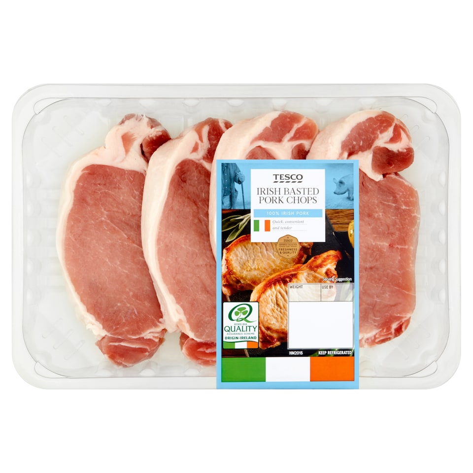 Tesco Irish Basted Pork Chops 530G