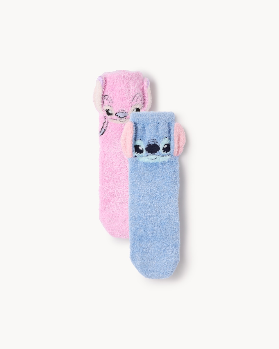 Disney Stitch 2-Pack Cosy Socks in Multi