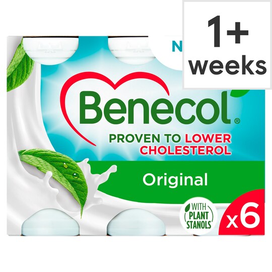 Benecol Light Natural Yogurt Drink 6 X 67.5G Tesco Groceries