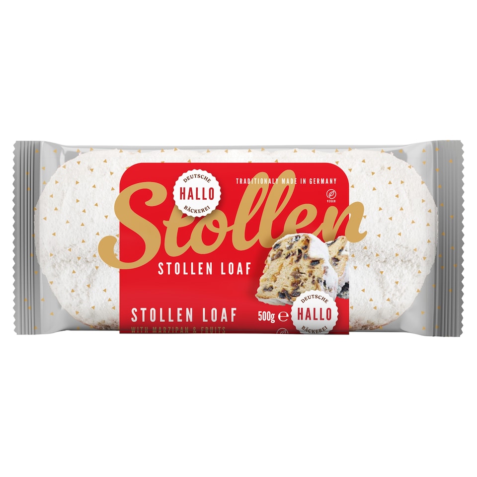 Hallo Deutsche Bäckerei Marzipan Stollen Loaf 500g
