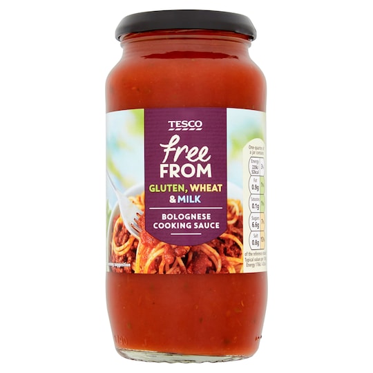 Tesco Free From Bolognese Cooking Sauce 500G Tesco Groceries