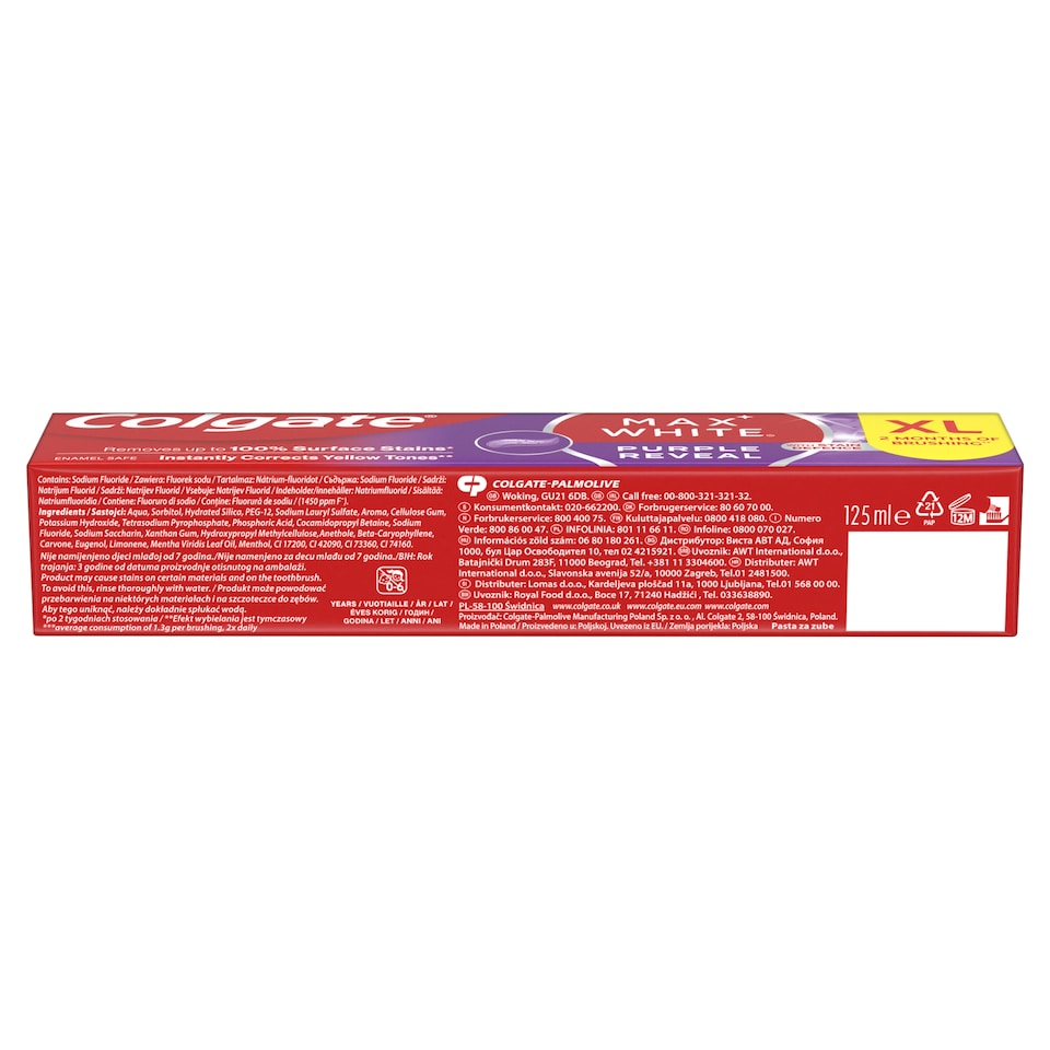 image 1 of Colgate Max White Purple Reveal Whitening Toothpaste 125ml