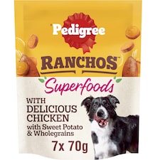 Pedigree Ranchos Superfoods Dog Food Treat with Chicken 70g