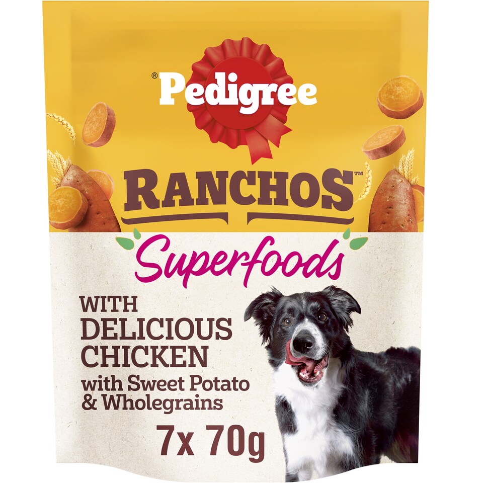 image 1 of Pedigree Ranchos Superfoods Dog Food Treat with Chicken 70g