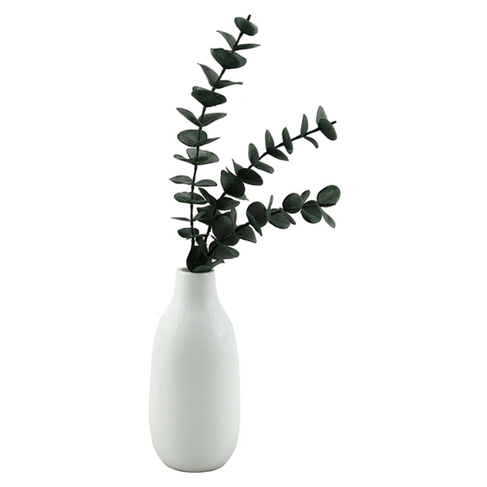 Bayswood Floral Eucalyptus Spray In Ceramic Vase