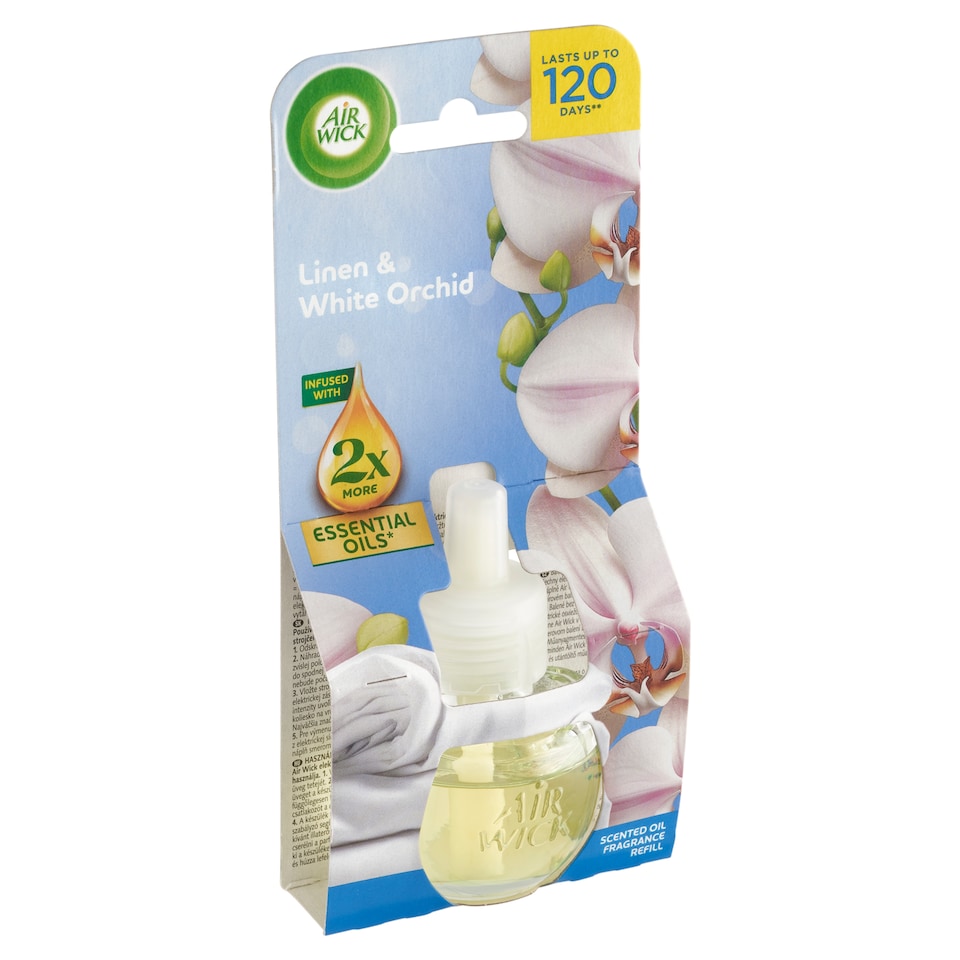 Obrázek 1 pro produkt Air Wick Tekutá náplň do elektrického přístroje prádlo a bílá orchidej 19ml