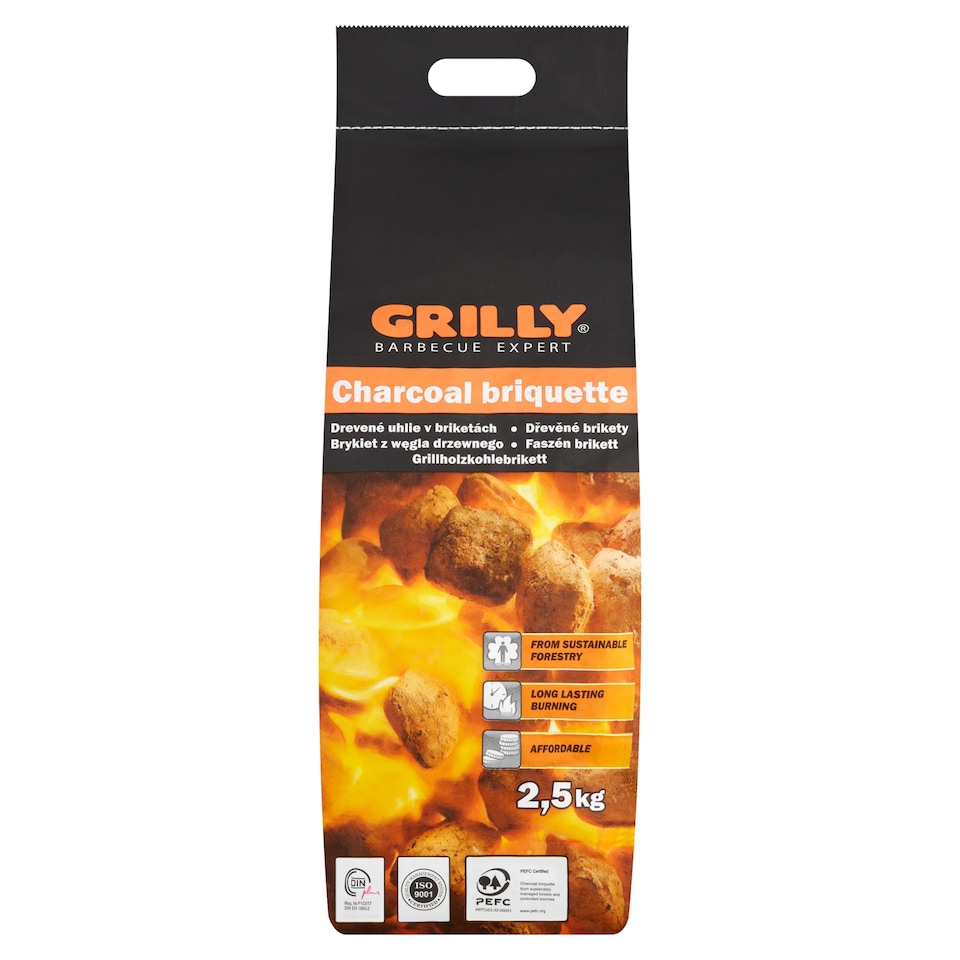 Grilly Drevené uhlie v briketách 2,5 kg