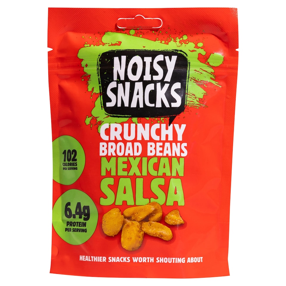 Noisy Snacks Crunchy Broad Beans Mexican Salsa Flavoured 100g