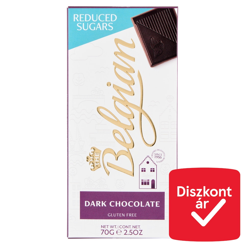 Belgian Dark No Sugar étcsokoládé 70 g  1. kép