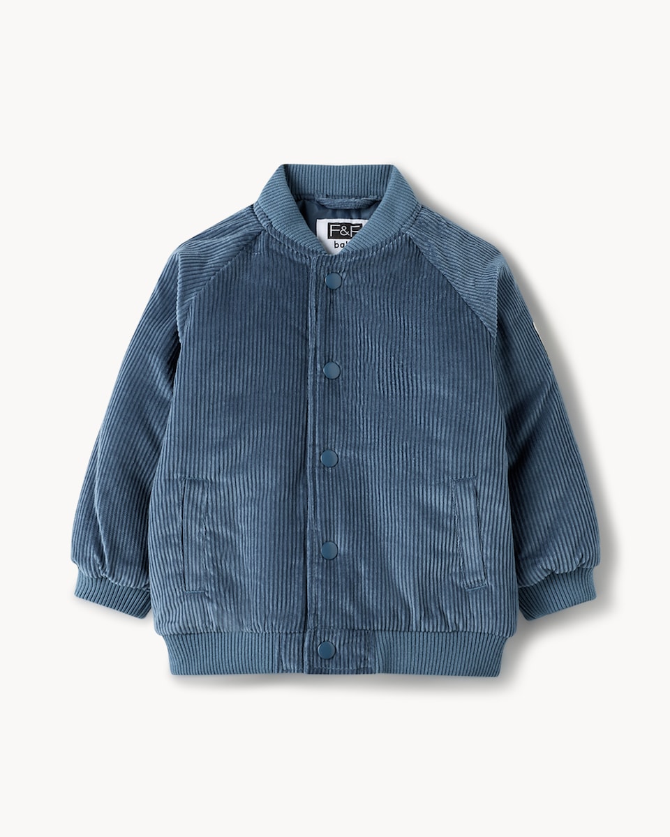 image 1 of F&F Baby Pure Cotton 3-Piece Jacket Set in Navy