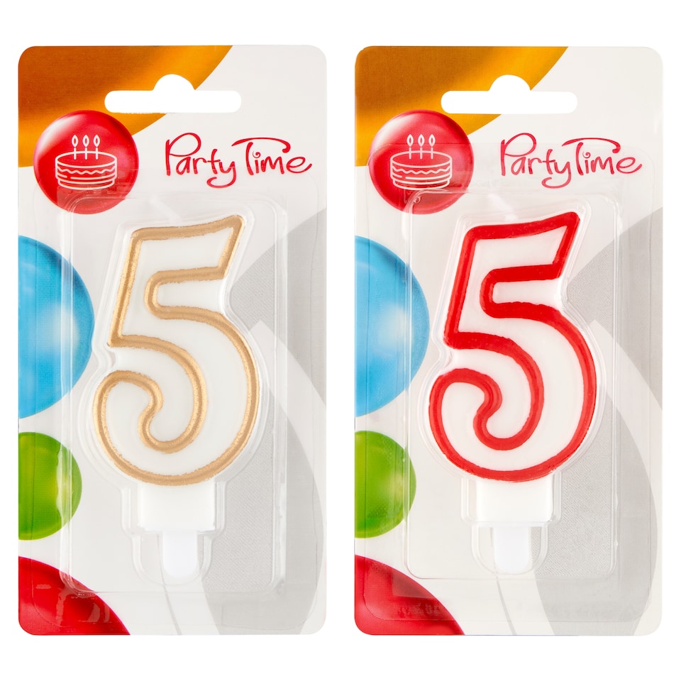 Party Time Numeral Candle Number 5