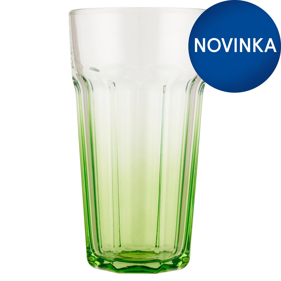 Tesco Home Ombre zelený pohár na sódu 660 ml