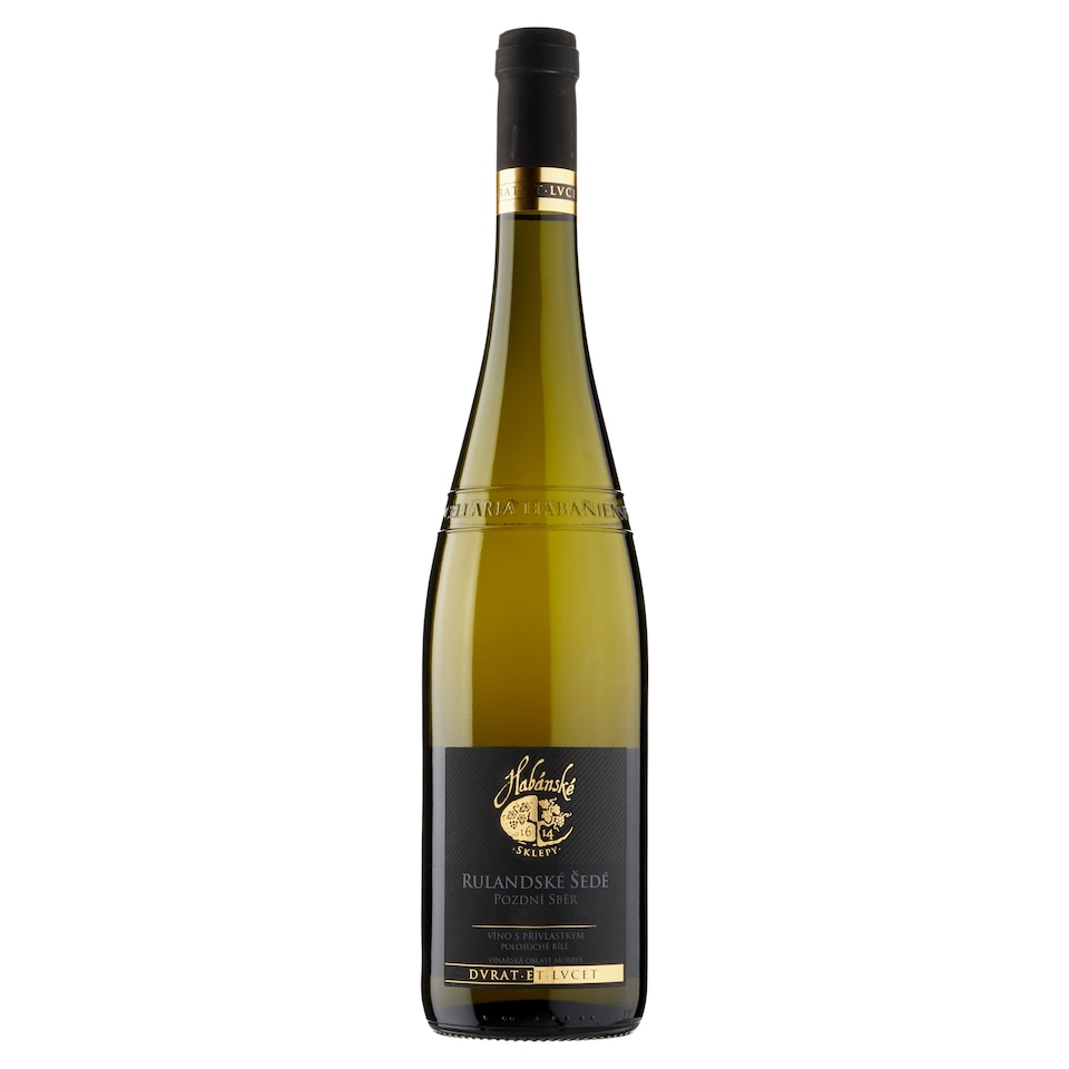 Habánské Sklepy Pinot Gris Predicate Wine Late Harvest Semi-Dry White 0.75L