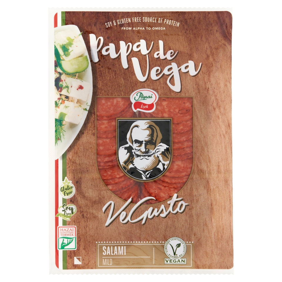 Pápai Papa de Vega szeletelt vegán szalámi 100 g