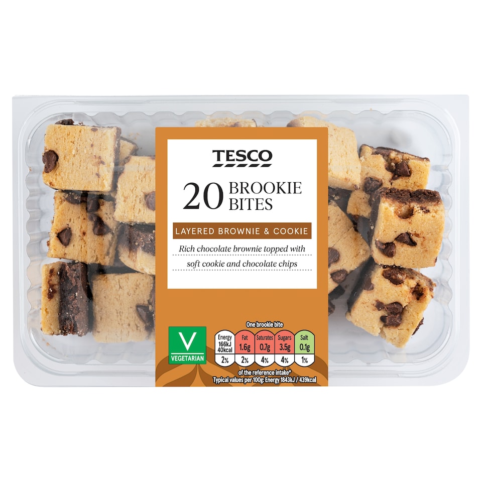 Tesco Brookie Bites 20 Pack