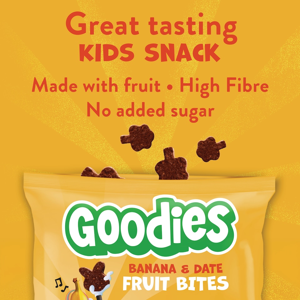 image 1 of Goodies Kids Snack Banana & Date Fruit Bites 20g