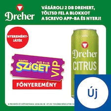 Dreher Citrus világos sör és citrus ízű ital keveréke 4% 0,5 l