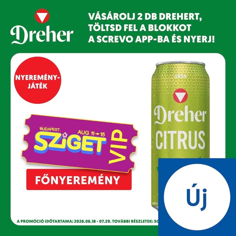 Dreher Citrus Lager Beer and Citrus Flavoured Drink Mix 4% 0,5 l