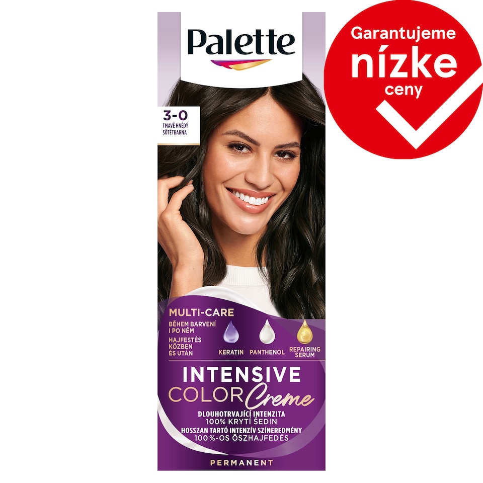 obrázok 1 z Palette Intensive Color Creme farba na vlasy Tmavohnedý 3-0