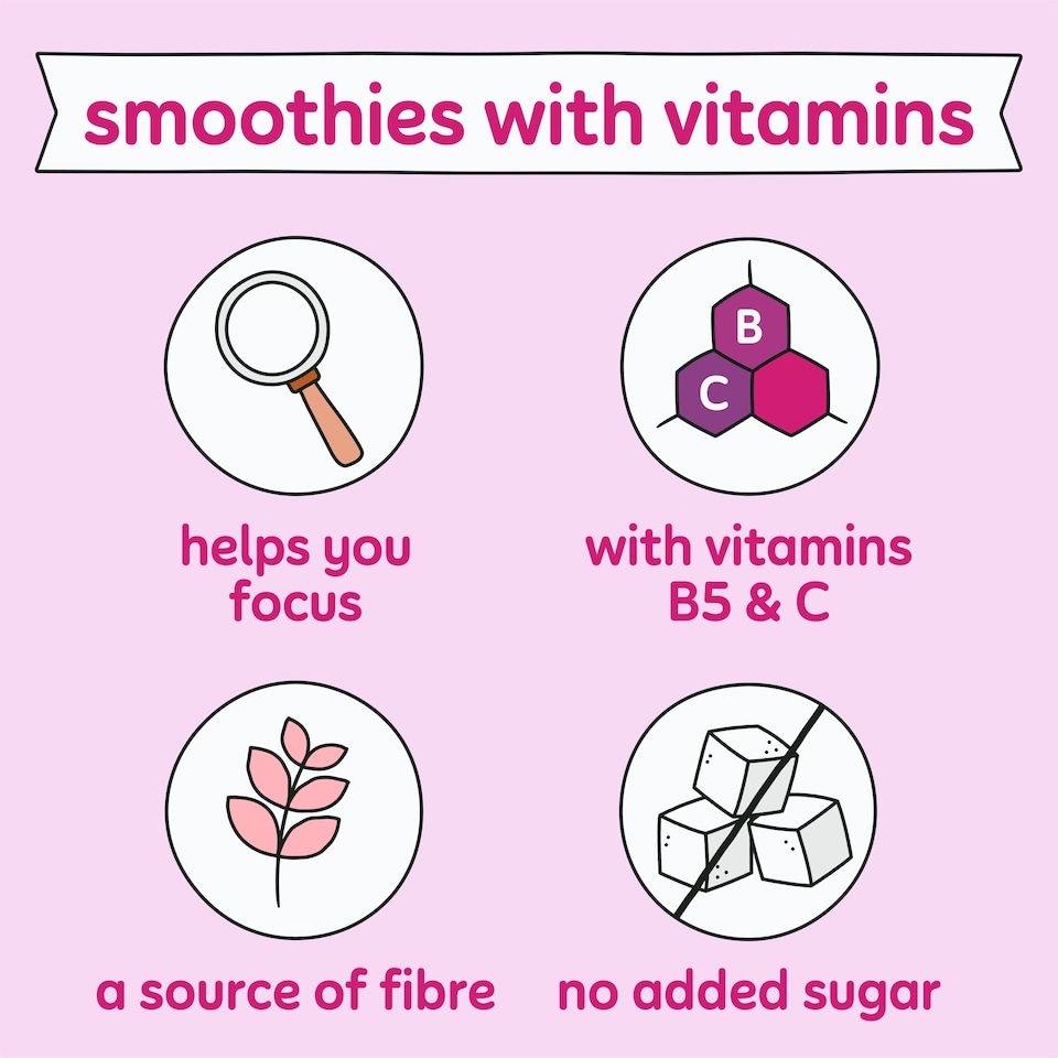 image 1 of Innocent Blueberry Focus Blueberry, Strawberry, Apple & Spirulina with Vitamins Super Smoothie 300ml