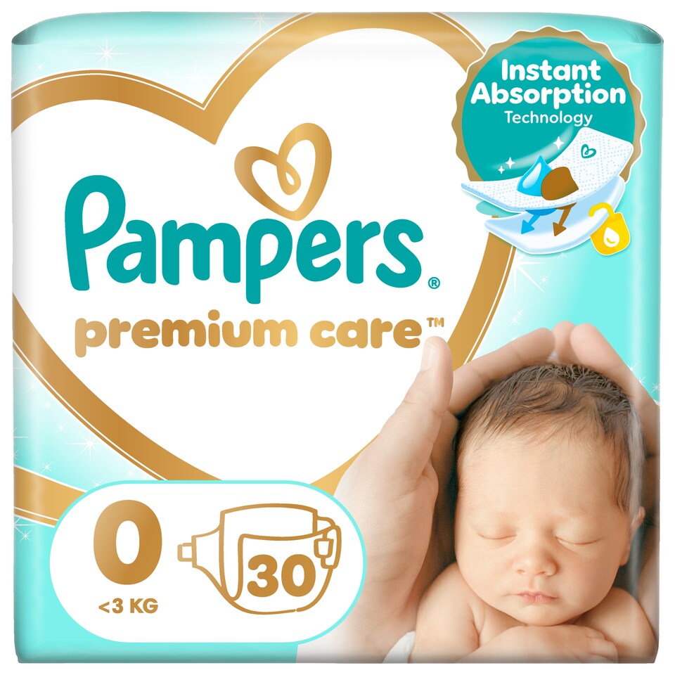 obrázok 1 z Pampers Premium Care Veľkosť 0, 30 Plienok, <3 kg