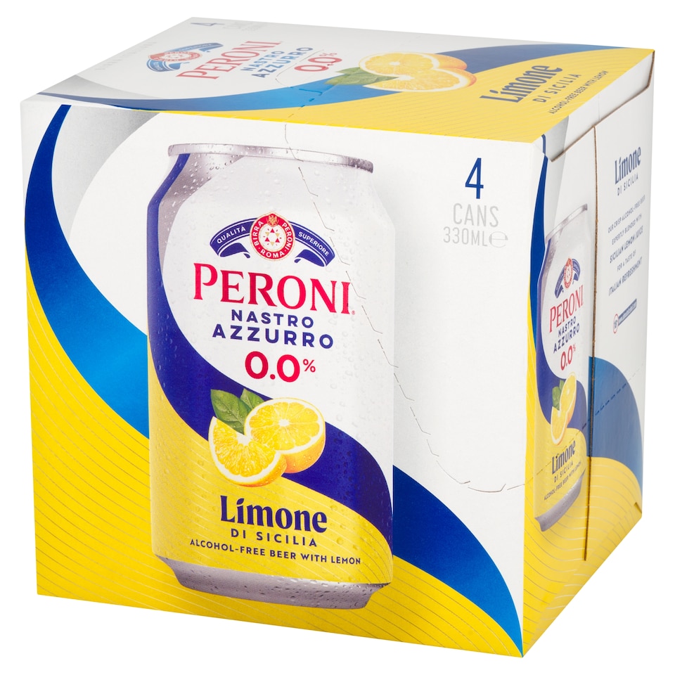 image 1 of Peroni Nastro Azzurro Limone Di Sicilia 4x330ml