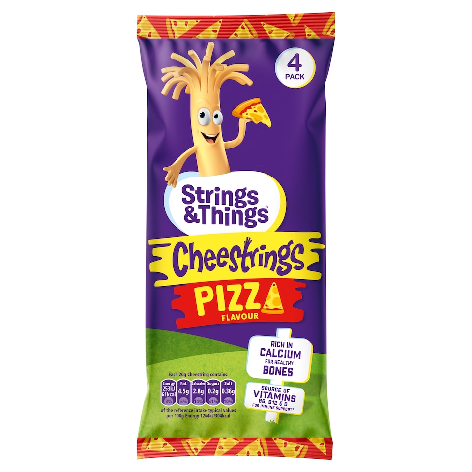 image 1 of Strings & Things Cheestrings Pizza 4 Pack 80G