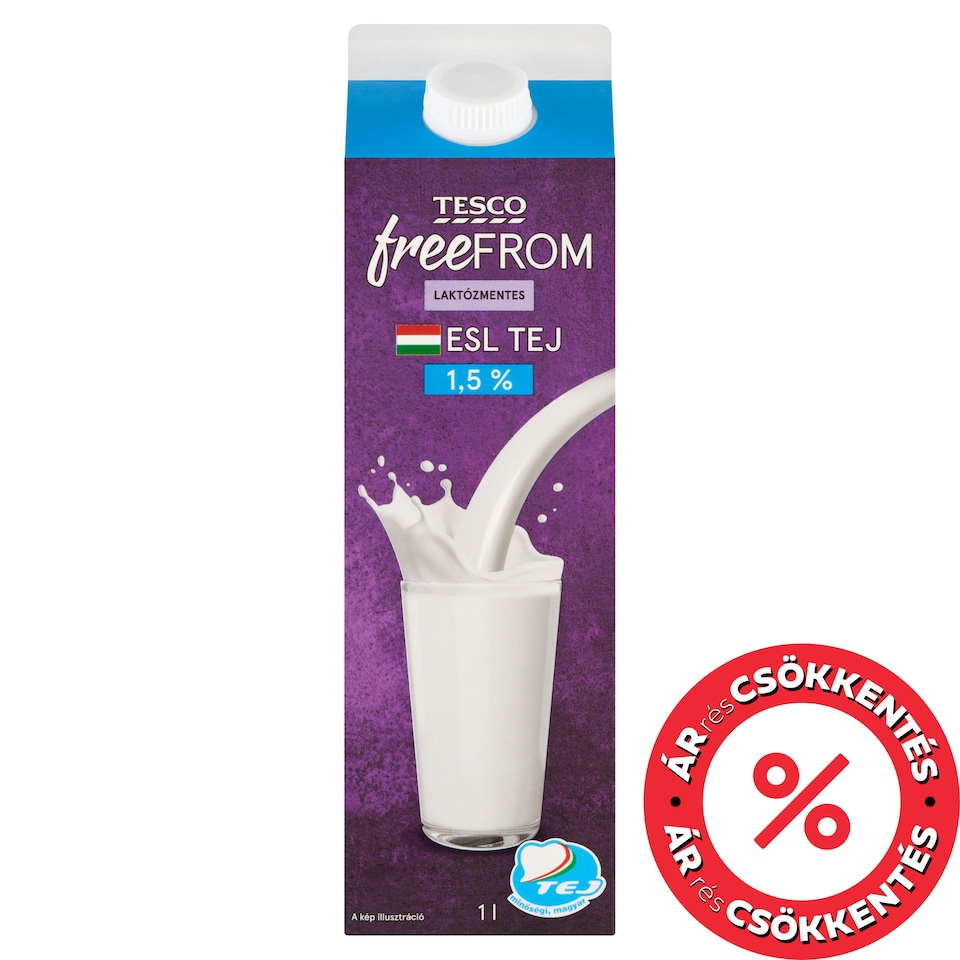 Tesco Free From ESL Low-Fat Lactose-Free Milk 1,5% 1 l