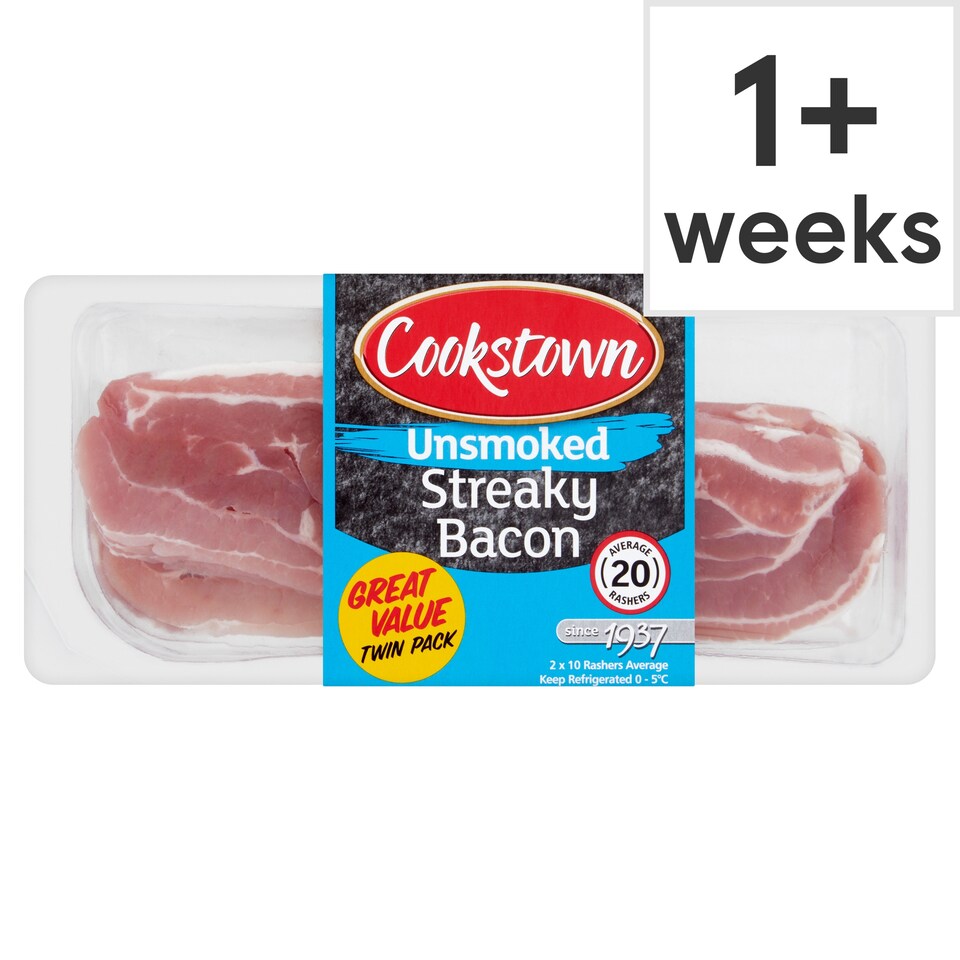 Cookstown Unsmoked Streaky Bacon Twin Pack 2X150g