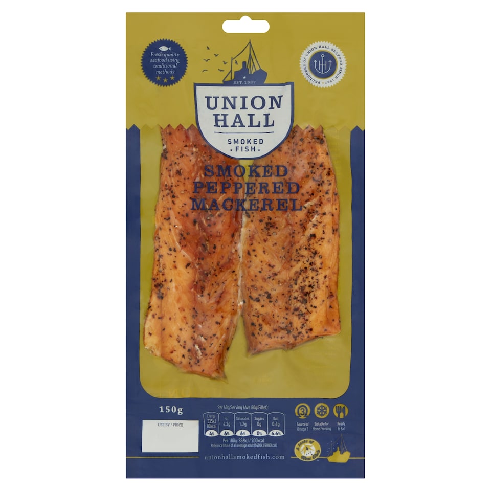 Union Hall Irish Smoked Peppered Mackerel 150G