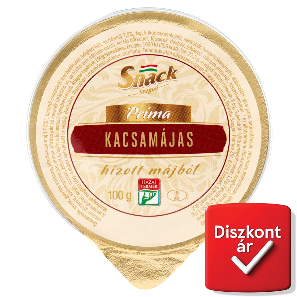 Snack Szeged Príma Duck Liver Pate from Fat Liver 100 g